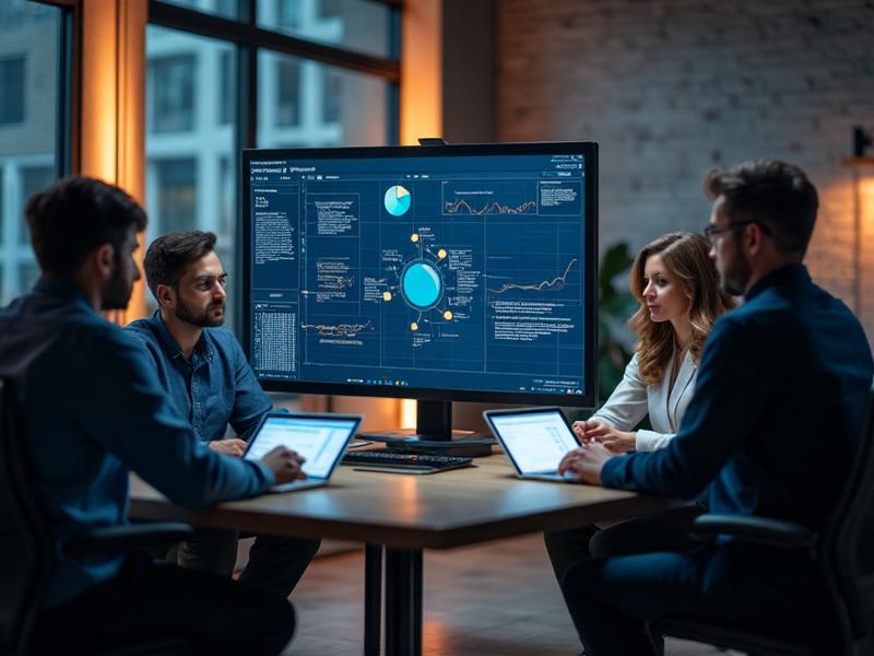 Vault Tech consultants reviewing SYSPRO dashboards
