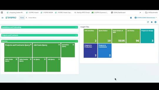 Projects and Contracts: SYSPRO video